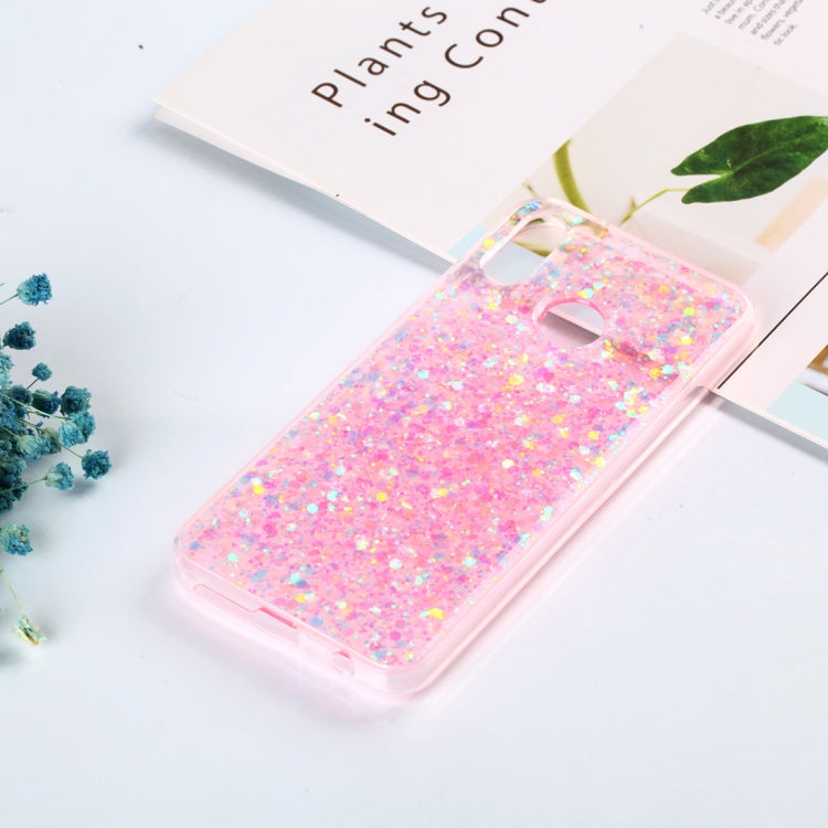 Colorful Glitter Powder Style Protective Soft Cover for Huawei P20 Lite / Nova 3e