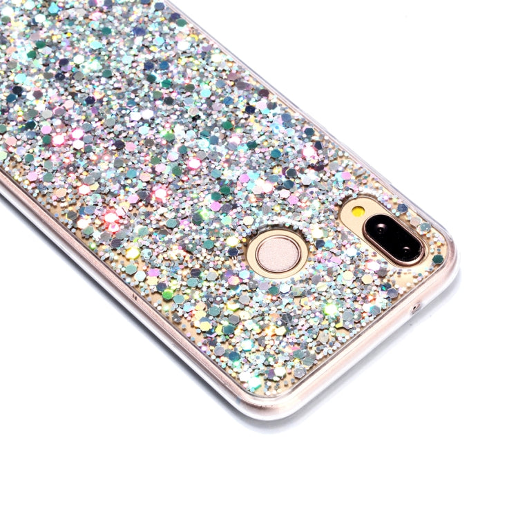 Colorful Glitter Powder Style Protective Soft Cover for Huawei P20 Lite / Nova 3e