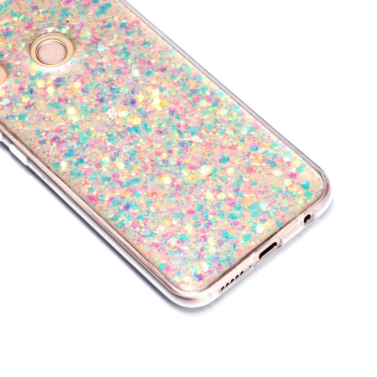 Colorful Glitter Powder Style Protective Soft Cover for Huawei P20 Lite / Nova 3e