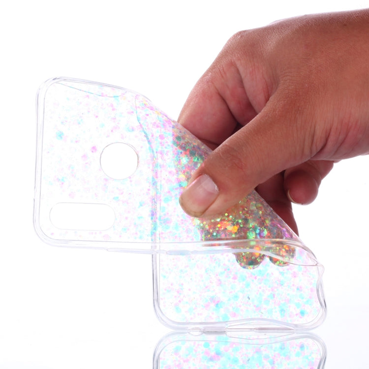 Colorful Glitter Powder Style Protective Soft Cover for Huawei P20 Lite / Nova 3e