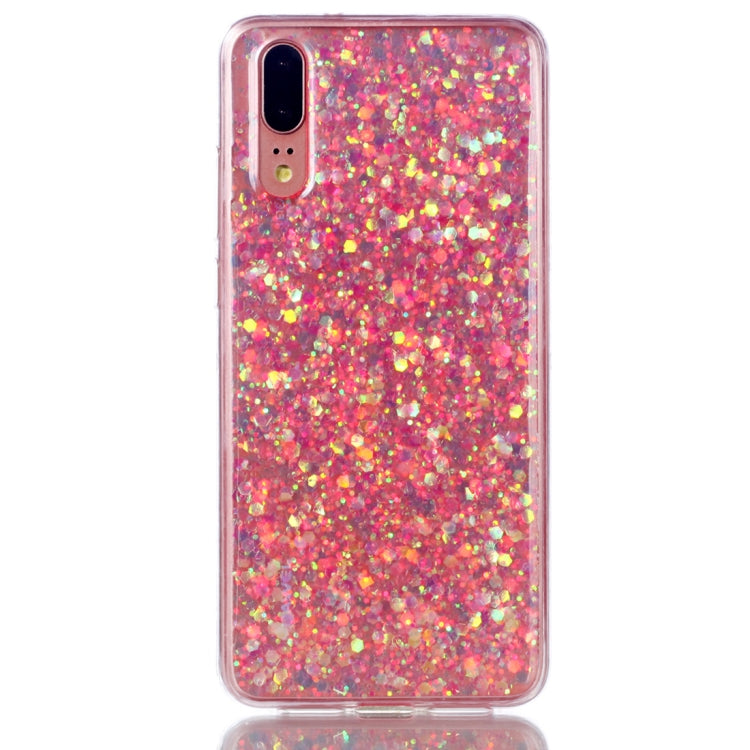 Colorful Glitter Powder Style Protective Soft Cover for Huawei P20