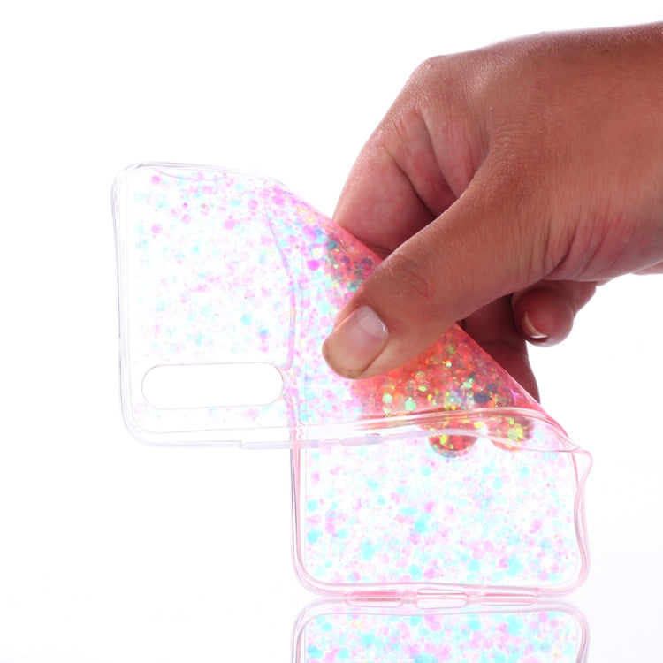 Colorful Glitter Powder Style Protective Soft Cover for Huawei P20