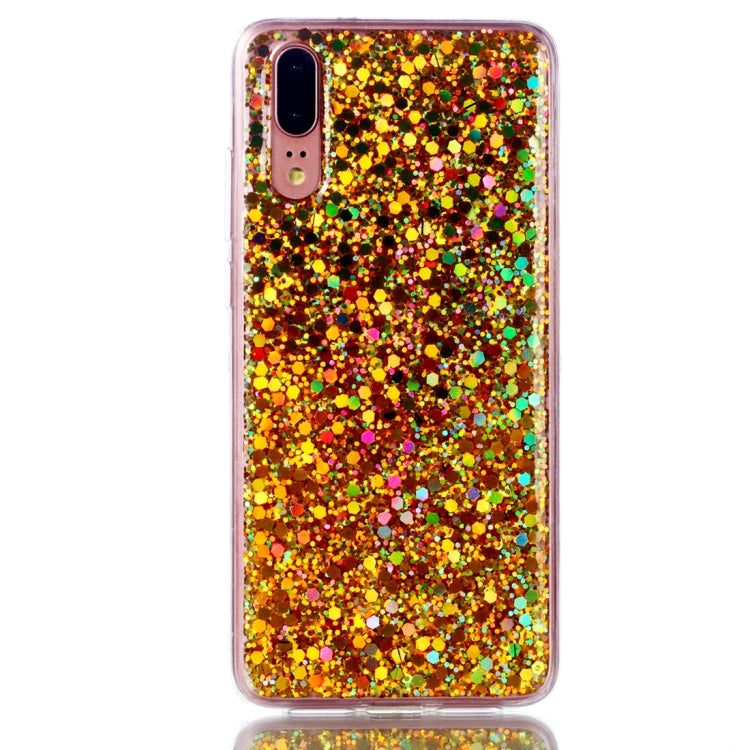 Colorful Glitter Powder Style Protective Soft Cover for Huawei P20