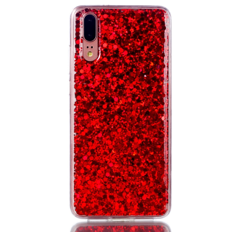 Colorful Glitter Powder Style Protective Soft Cover for Huawei P20