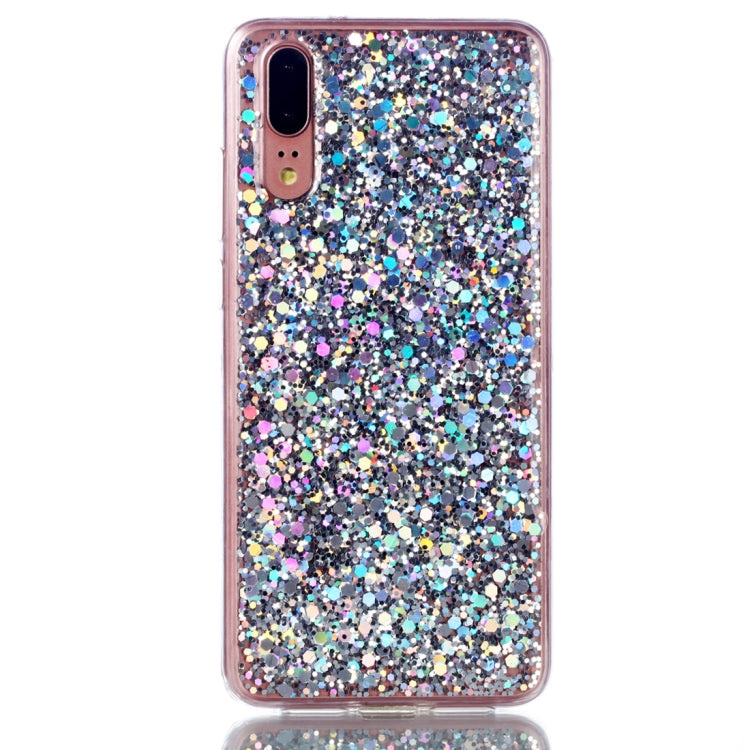 Colorful Glitter Powder Style Protective Soft Cover for Huawei P20