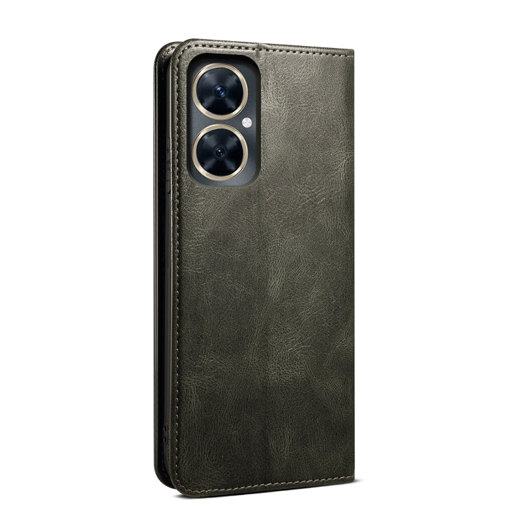 Oil Wax Crazy Horse Texture Leather Phone Case For Huawei Maimang 20 / Enjoy 60 Pro / nova 11i