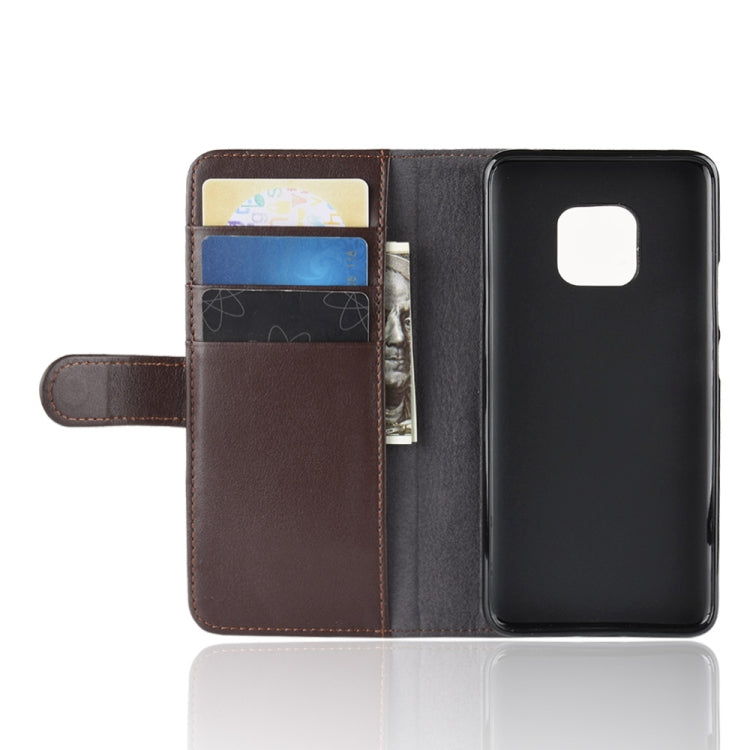 Horizontal Flip Genuine Leather Case for Huawei Mate 20 Pro, with Card Slots & Holder & Wallet