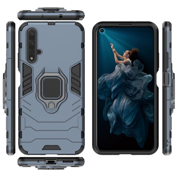 PC + TPU Shockproof Protective Case for Huawei Honor 20, with Magnetic Ring Holder