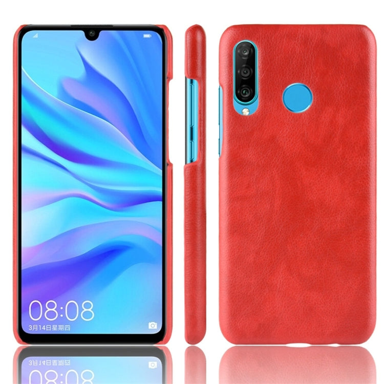 Shockproof Litchi Texture PC + PU Protective Case for Huawei P30 Lite
