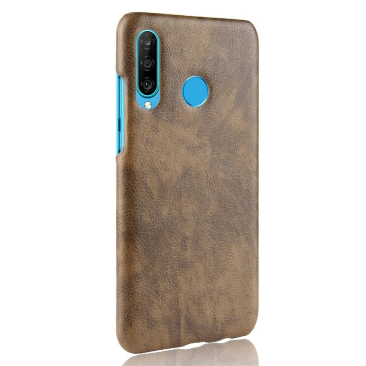 Shockproof Litchi Texture PC + PU Protective Case for Huawei P30 Lite