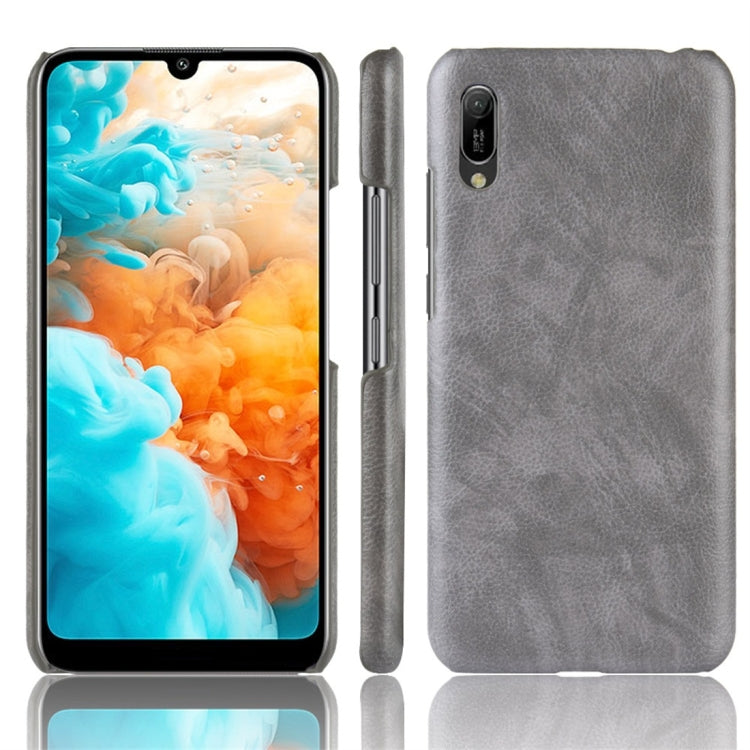Shockproof Litchi Texture PC + PU Protective Case for Huawei Y6 Pro (2019)