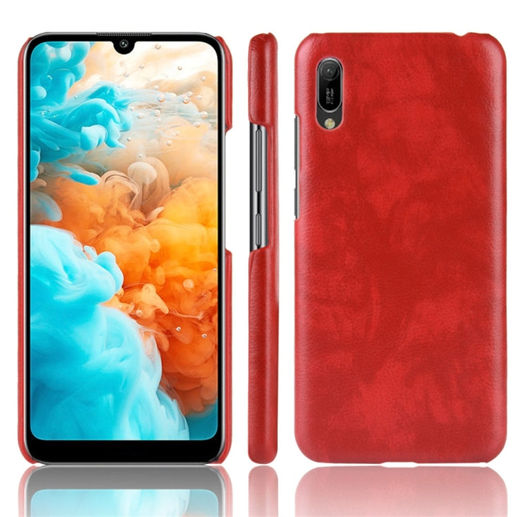 Shockproof Litchi Texture PC + PU Protective Case for Huawei Y6 Pro (2019)