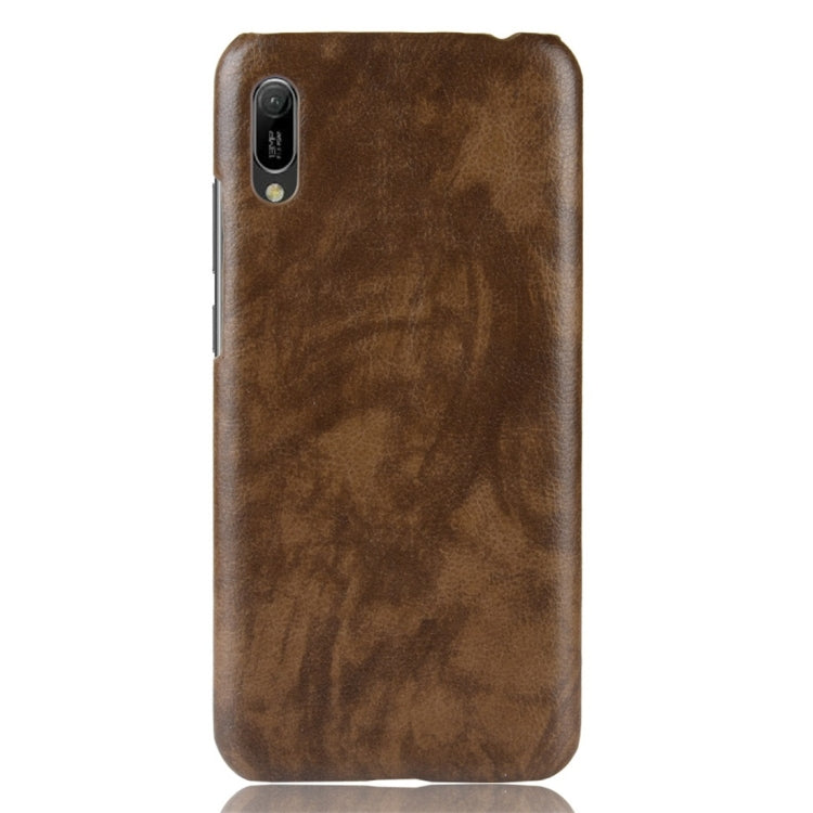 Shockproof Litchi Texture PC + PU Protective Case for Huawei Y6 Pro (2019)