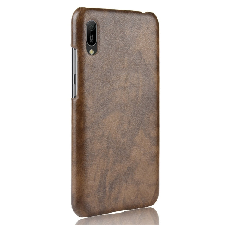 Shockproof Litchi Texture PC + PU Protective Case for Huawei Y6 Pro (2019)