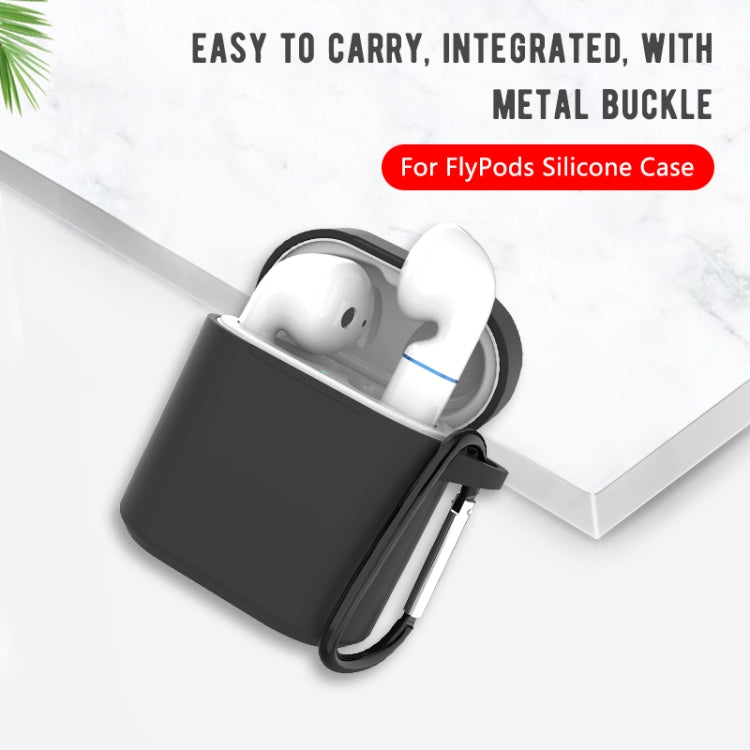 Silicone Charging Box Protective Case with Carabiner for Huawei Honor FlyPods / FlyPods Pro / FreeBuds2 / FreeBuds2 Pro