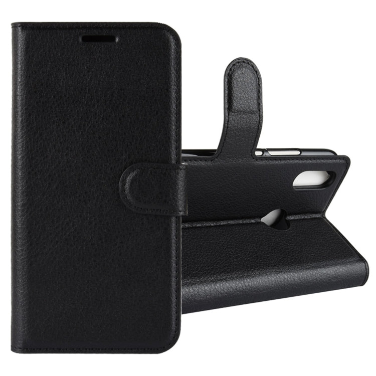 Litchi Texture Horizontal Flip Leather Case for Huawei Y9 (2019), with Holder & Card Slots & Wallet