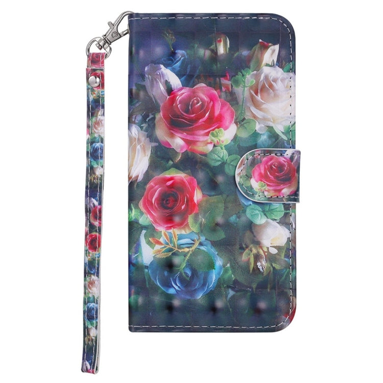 Rose Pattern Colored Drawing Horizontal Flip Leather Case for Huawei P30 Pro, with Holder & Card Slots & Wallet & Lanyard