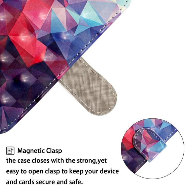 3D Color Lattice Pattern Colored Drawing Horizontal Flip Leather Case for Huawei P30 Pro, with Holder & Card Slots & Wallet & Lanyard