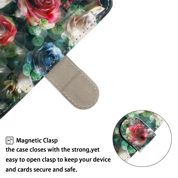 Rose Pattern Colored Drawing Horizontal Flip Leather Case for Huawei P30 Lite, with Holder & Card Slots & Wallet & Lanyard