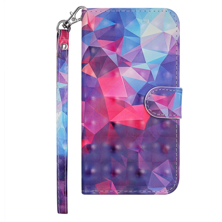 3D Color Lattice Pattern Colored Drawing Horizontal Flip Leather Case for Huawei P30 Lite, with Holder & Card Slots & Wallet & Lanyard