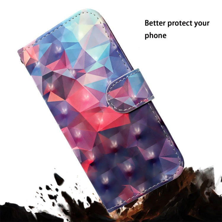 3D Color Lattice Pattern Colored Drawing Horizontal Flip Leather Case for Huawei P30 Lite, with Holder & Card Slots & Wallet & Lanyard