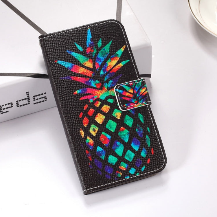 Colorful Pineapple Pattern Colored Drawing Horizontal Flip Leather Case for Huawei Mate 20, with Holder & Card Slots & Wallet & Lanyard
