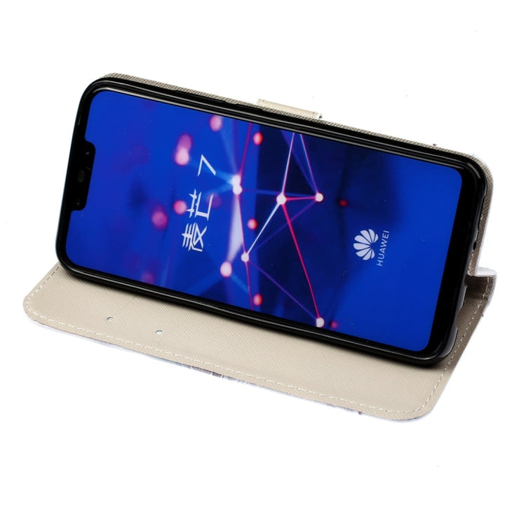 Crown Pattern Colored Drawing Horizontal Flip Leather Case for Huawei Mate 20 Lite, with Holder & Card Slots & Wallet & Lanyard