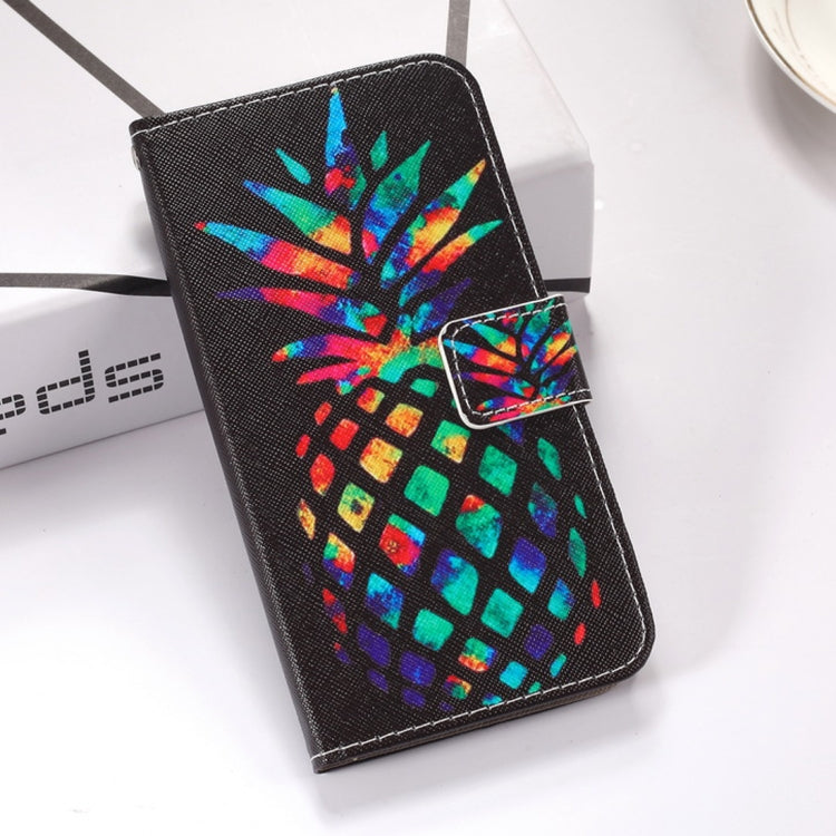 Colorful Pineapple Pattern Colored Drawing Horizontal Flip Leather Case for Huawei Mate 20 Lite, with Holder & Card Slots & Wallet & Lanyard