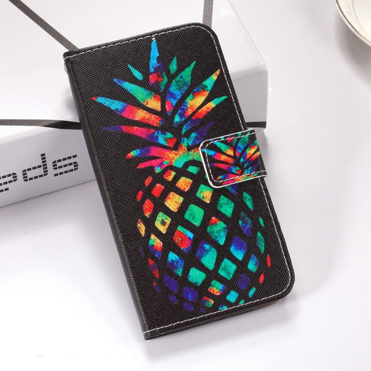 Colorful Pineapple Pattern Colored Drawing Horizontal Flip Leather Case for Huawei Mate 20 X, with Holder & Card Slots & Wallet & Lanyard