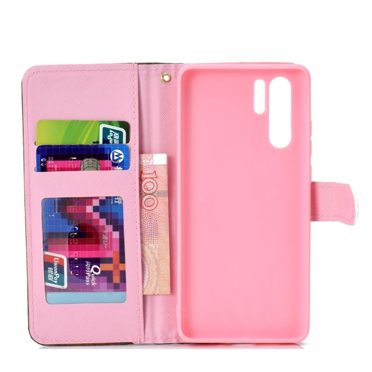 Bookshelf Pattern Colored Drawing Horizontal Flip Leather Case for Huawei P30 Pro, with Holder & Card Slots & Wallet & Lanyard