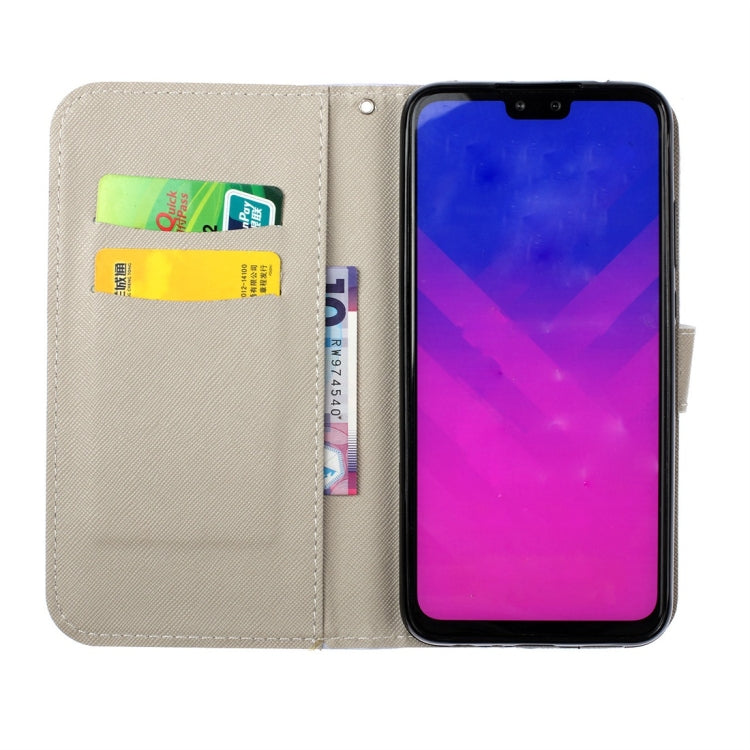 Crown Pattern Colored Drawing Horizontal Flip Leather Case for Huawei P Smart (2019), with Holder & Card Slots & Wallet & Lanyard