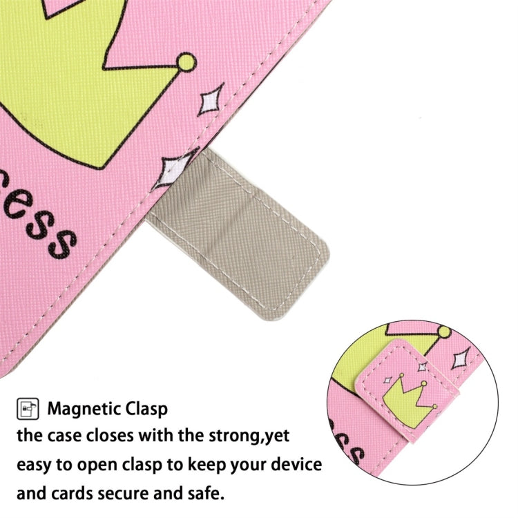 Crown Pattern Colored Drawing Horizontal Flip Leather Case for Huawei P Smart (2019), with Holder & Card Slots & Wallet & Lanyard