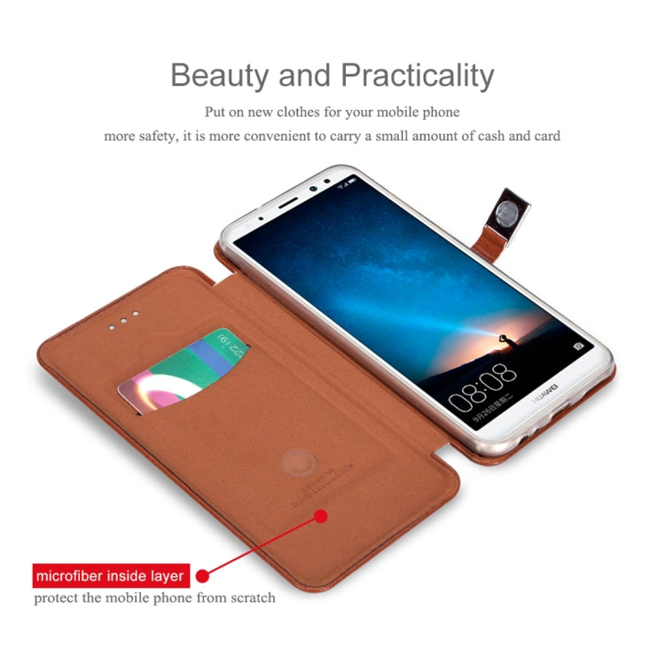 Lenuo for  Lebe Series Huawei Mate 10 Lite Business Style PU + TPU Horizontal Flip Leather Case with Card Slot