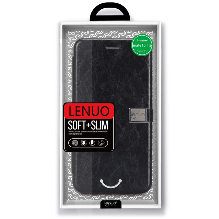 Lenuo for  Lebe Series Huawei Mate 10 Lite Business Style PU + TPU Horizontal Flip Leather Case with Card Slot