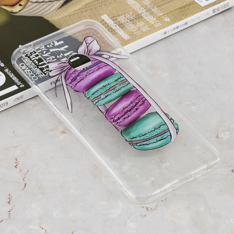 Macaron Pattern Transparent Clear TPU Case for Huawei Y9 (2019) / Enjoy 9 Plus