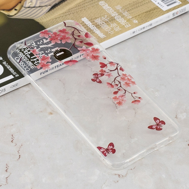 Maple Leaf Pattern Transparent Clear TPU Case for Huawei Y9 (2019) / Enjoy 9 Plus