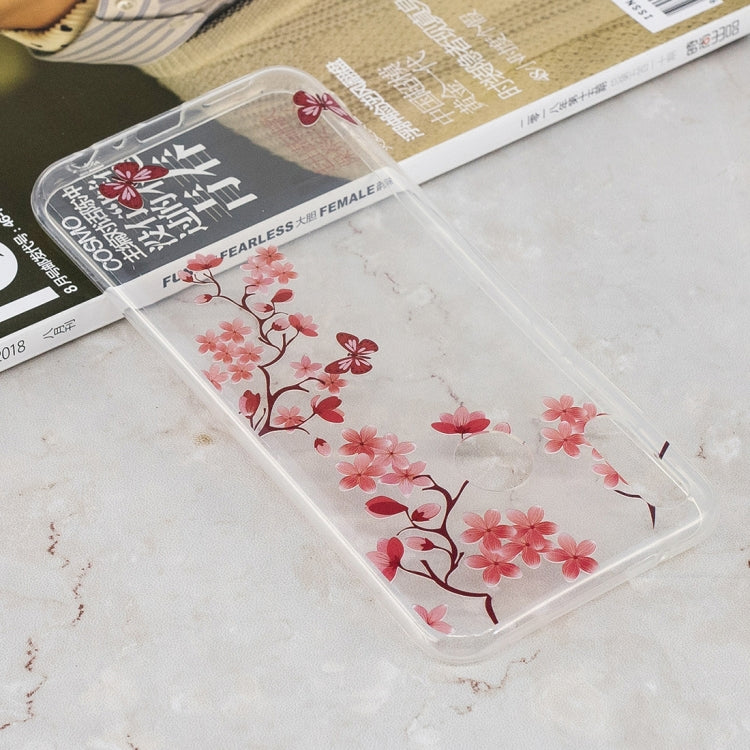 Maple Leaf Pattern Transparent Clear TPU Case for Huawei Y9 (2019) / Enjoy 9 Plus