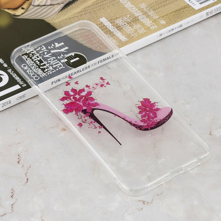 High Heel Pattern Transparent Clear TPU Case for Huawei Y9 (2019) / Enjoy 9 Plus