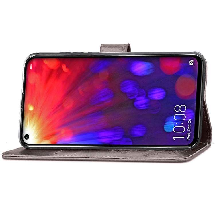 Lucky Clover Pressed Flowers Pattern Leather Case for Huawei V20, with Holder & Card Slots & Wallet & Hand Strap