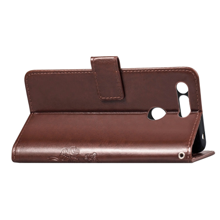 Lucky Clover Pressed Flowers Pattern Leather Case for Huawei V20, with Holder & Card Slots & Wallet & Hand Strap