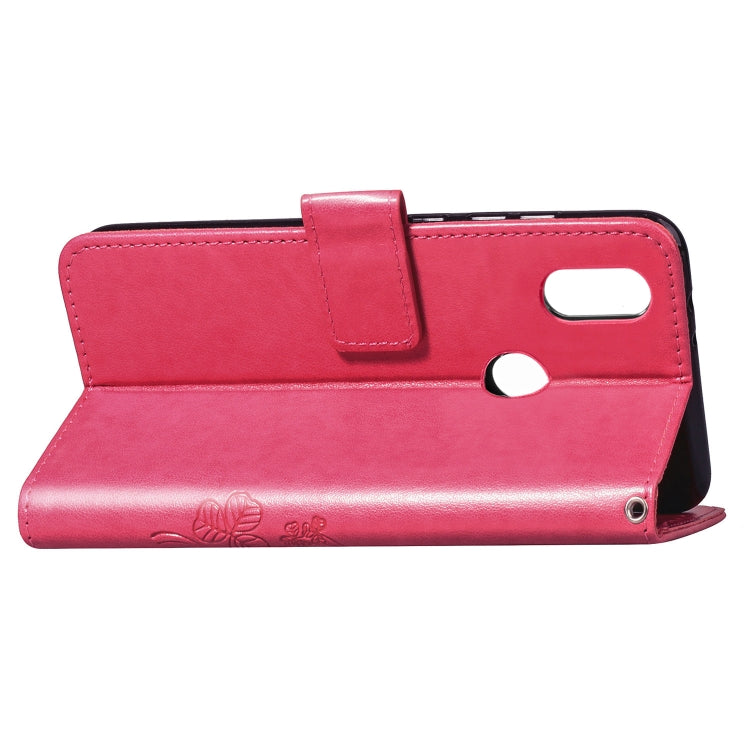 Lucky Clover Pressed Flowers Pattern Leather Case for Huawei Y6 2019, with Holder & Card Slots & Wallet & Hand Strap