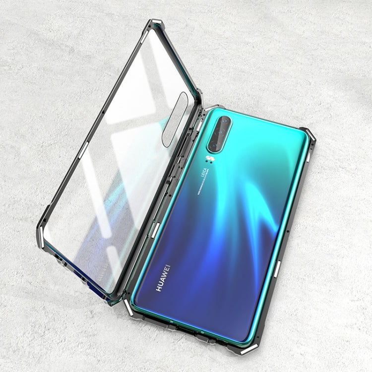 Ultra Slim Magnetic Tempered Glass Magnet Flip Case for Huawei P30