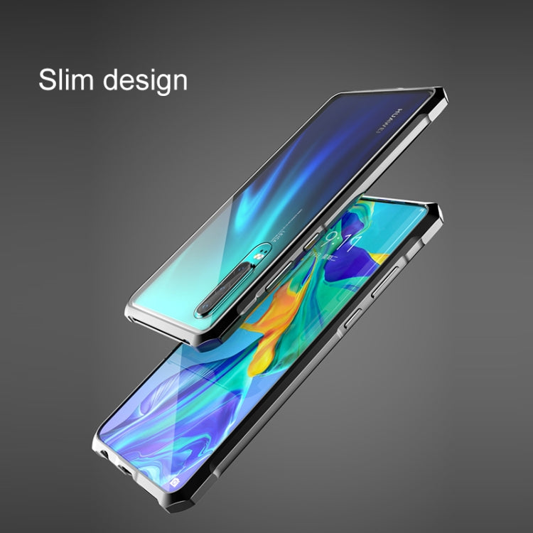 Ultra Slim Magnetic Tempered Glass Magnet Flip Case for Huawei P30