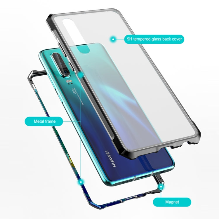 Ultra Slim Magnetic Tempered Glass Magnet Flip Case for Huawei P30