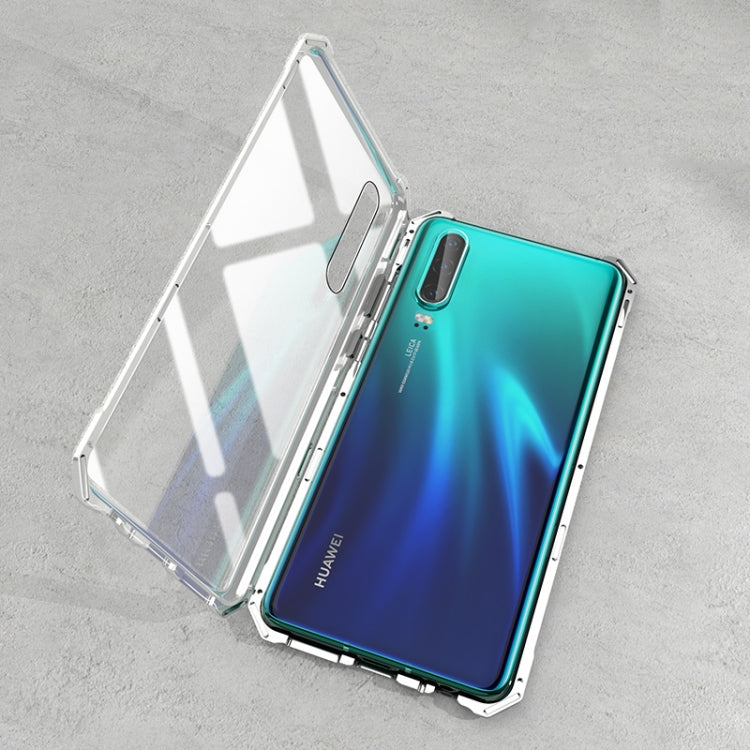 Ultra Slim Magnetic Tempered Glass Magnet Flip Case for Huawei P30