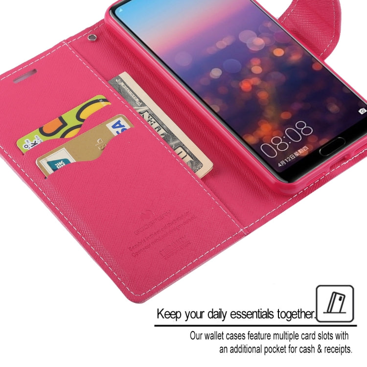 GOOSPERY FANCY DIARY Horizontal Flip PU Leather Case for Huawei P20, with Holder & Card Slots & Wallet