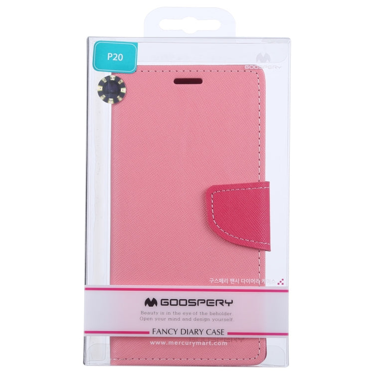 GOOSPERY FANCY DIARY Horizontal Flip PU Leather Case for Huawei P20, with Holder & Card Slots & Wallet