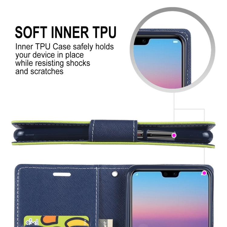 GOOSPERY FANCY DIARY Horizontal Flip PU Leather Case for Huawei P20, with Holder & Card Slots & Wallet