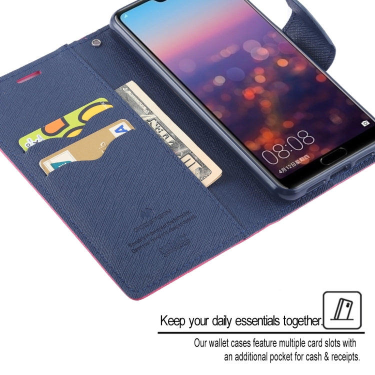 GOOSPERY FANCY DIARY Horizontal Flip PU Leather Case for Huawei P20, with Holder & Card Slots & Wallet