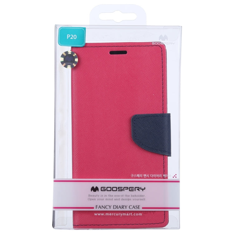 GOOSPERY FANCY DIARY Horizontal Flip PU Leather Case for Huawei P20, with Holder & Card Slots & Wallet